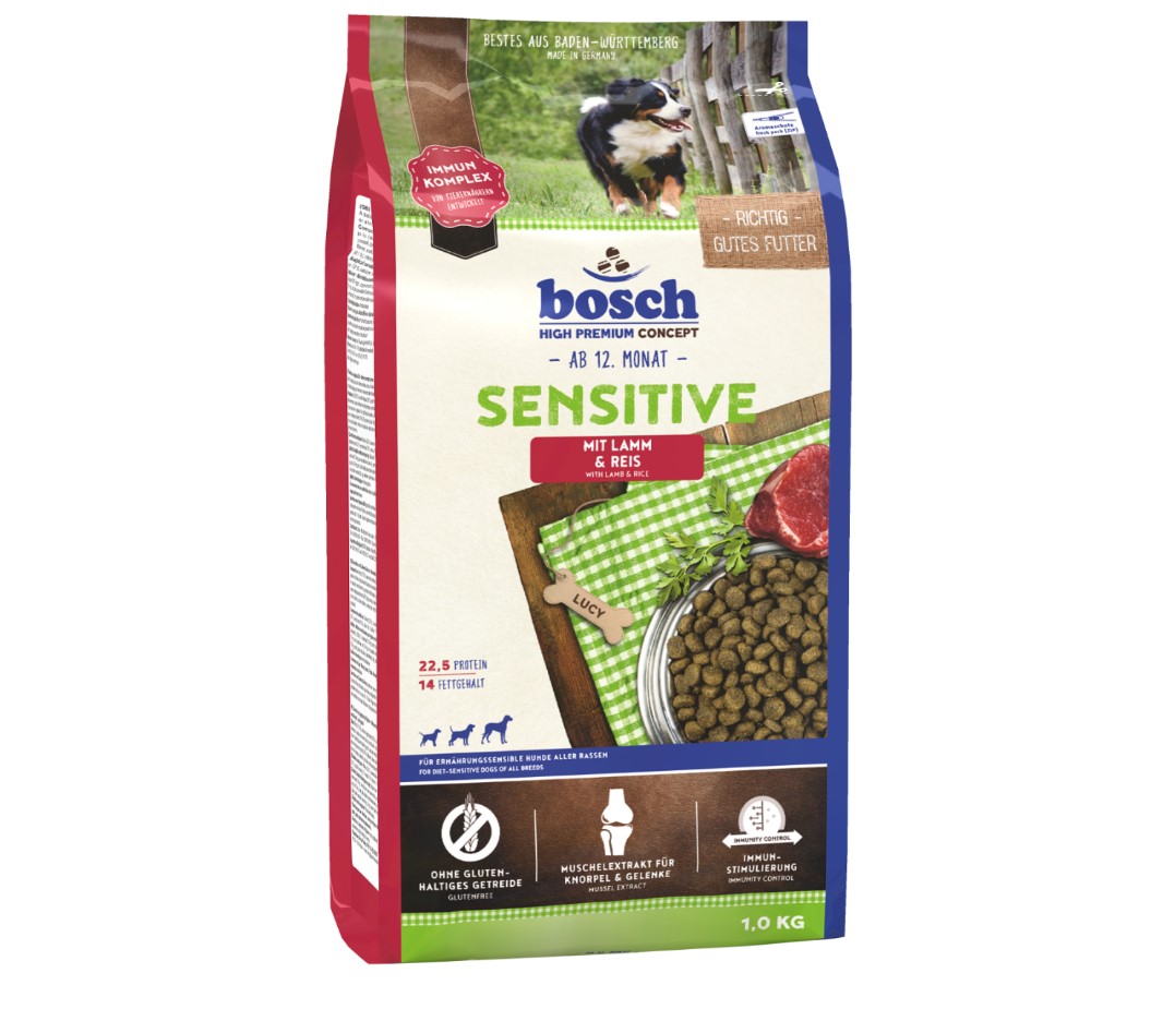 

Сухой корм для взрослых собак склонных к аллергическим реакциям Bosch Sensitive Lamb & Rice 1 кг Bosch BGL-BO-74