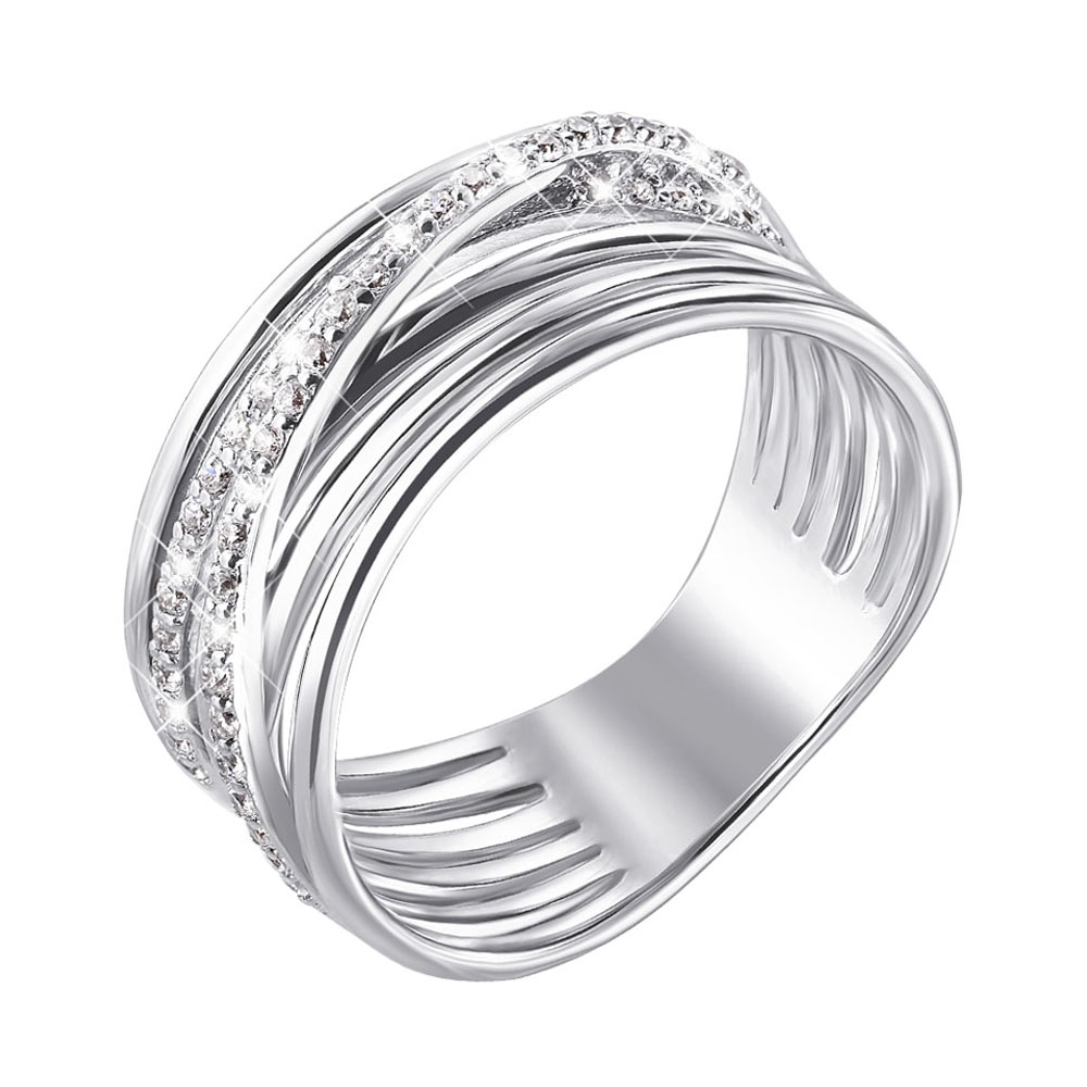 

Серебряное кольцо с фианитами 000140155 17 размера