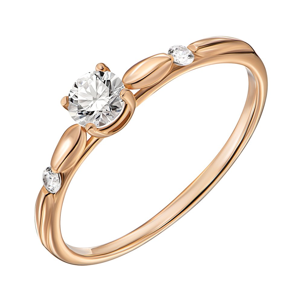 

Кольцо из красного золота с фианитами S Zirconia 000122771 18.5 размера