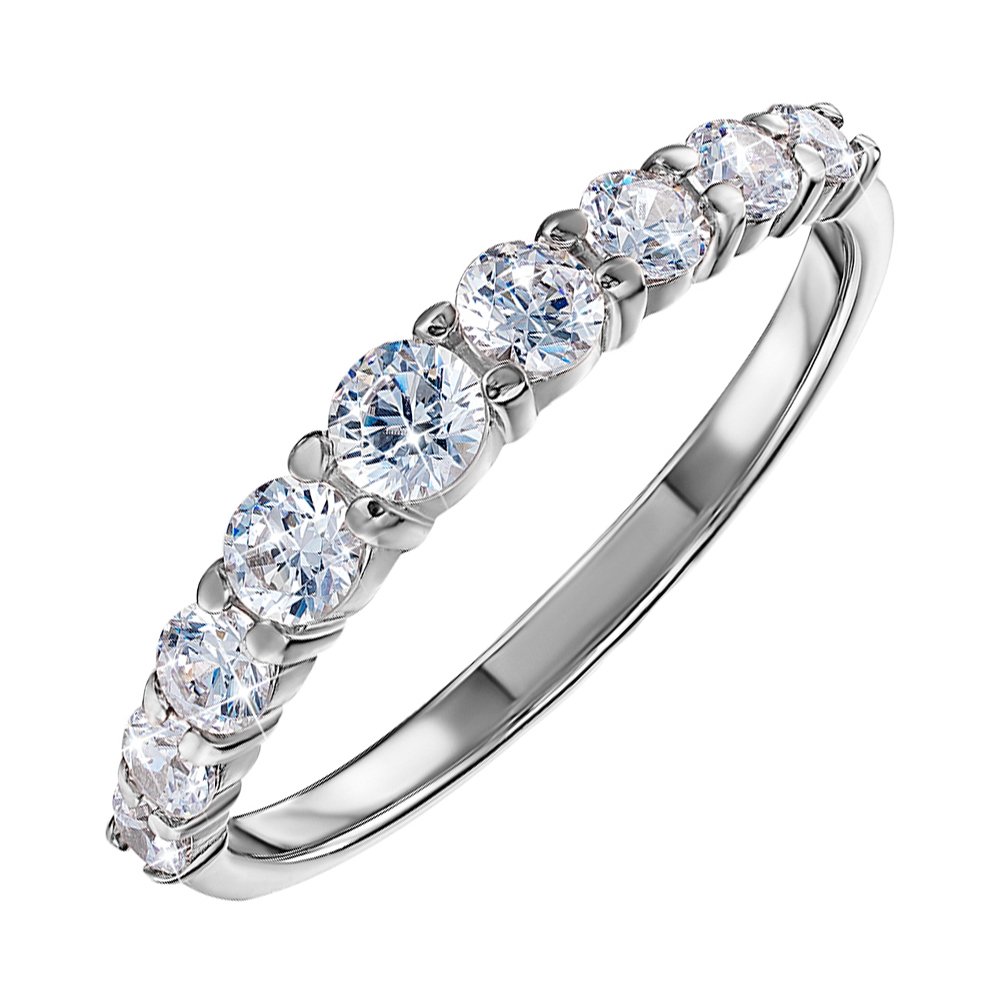 

Кольцо из белого золота с фианитом S Zirconia 000122752 17.5 размера