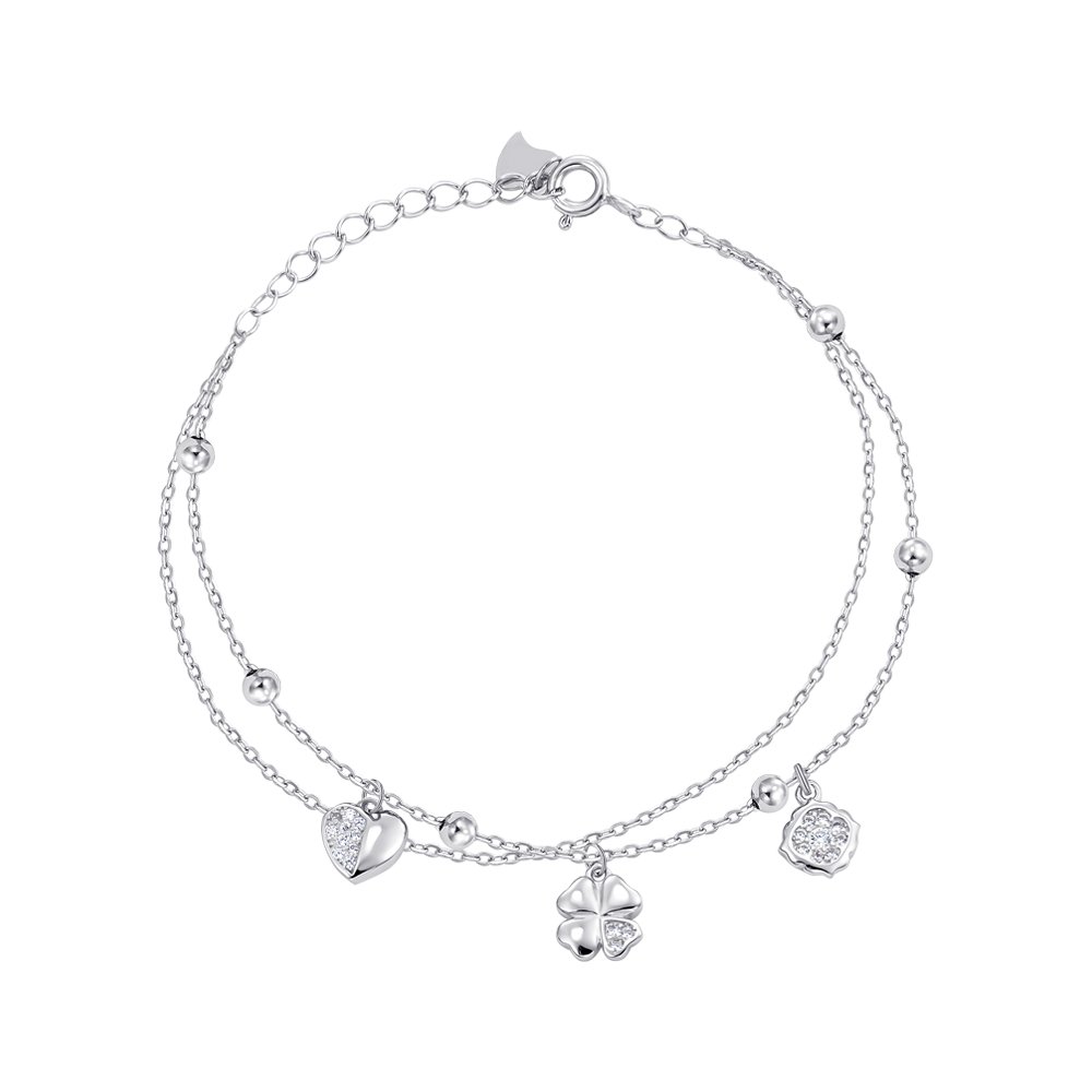 

Серебряный браслет с фианитами 000151551 16.5 размера