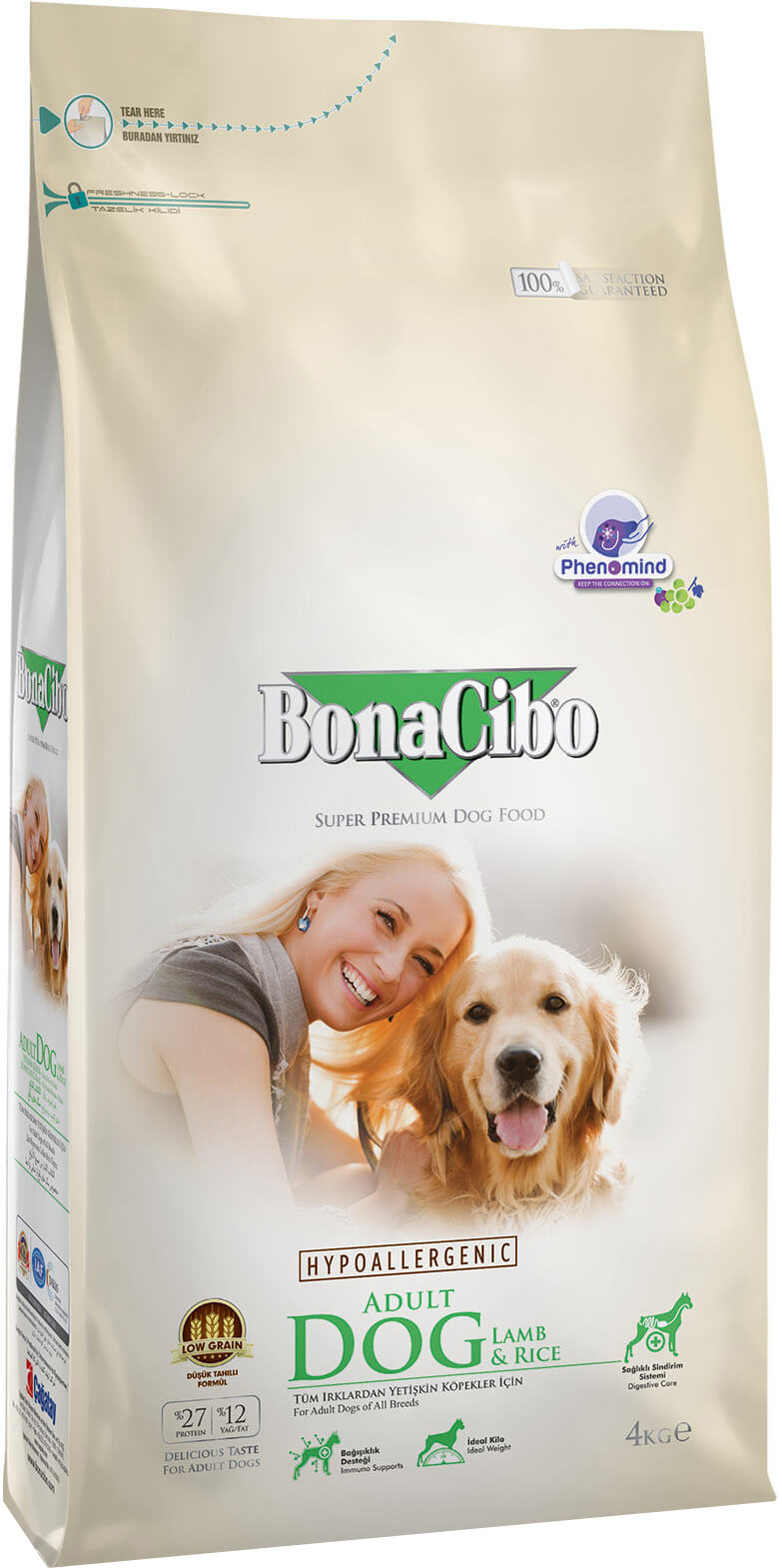 

Сухой корм для взрослых собак всех пород с ягненком и рисом BonaCibo Adult Dog Lamb&Rice 4 кг BonaCibo BGL-BC-16