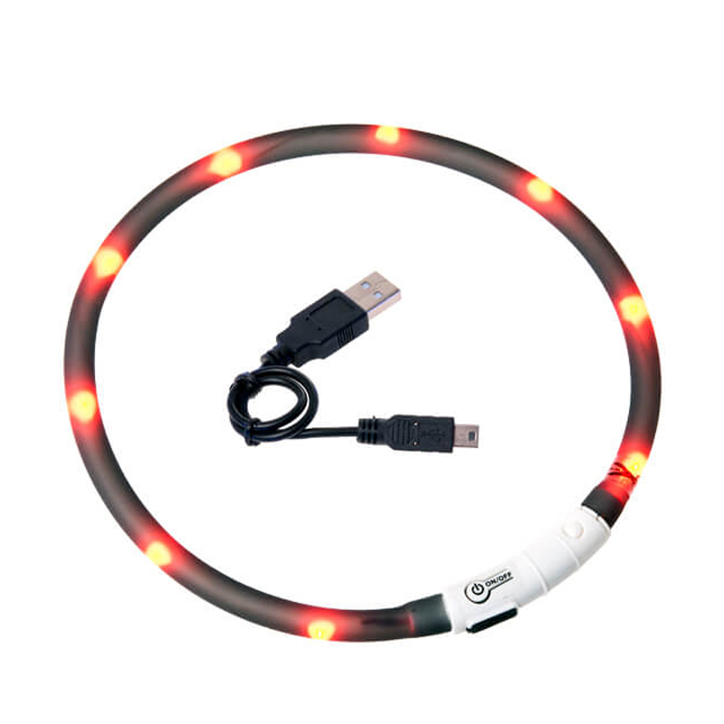 

Светящийся ошейник для собак Visio Light Led черный 70 см Flamingo BGL-KF-702