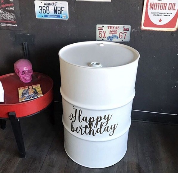 

Бочка декоративная с логотипом Craftmetal Happy Birthday