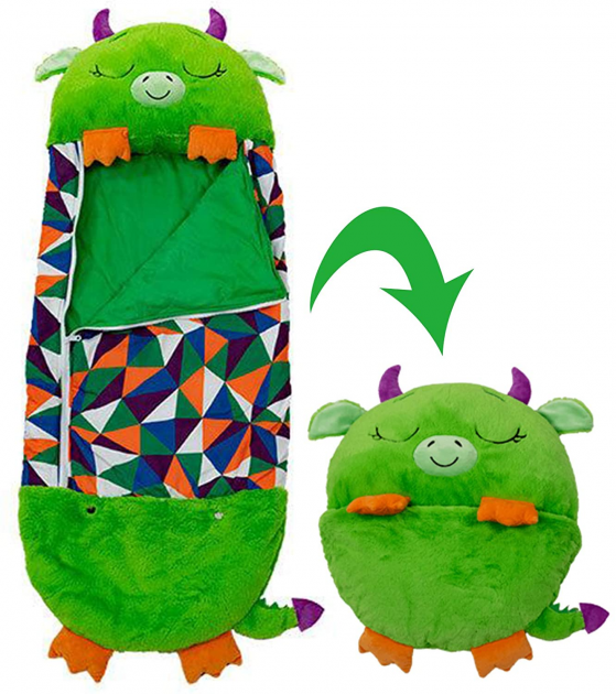 

Детский спальный мешок игрушка подушка 3в1 на молнии 160см Sleeping Bag UKC Дракон
