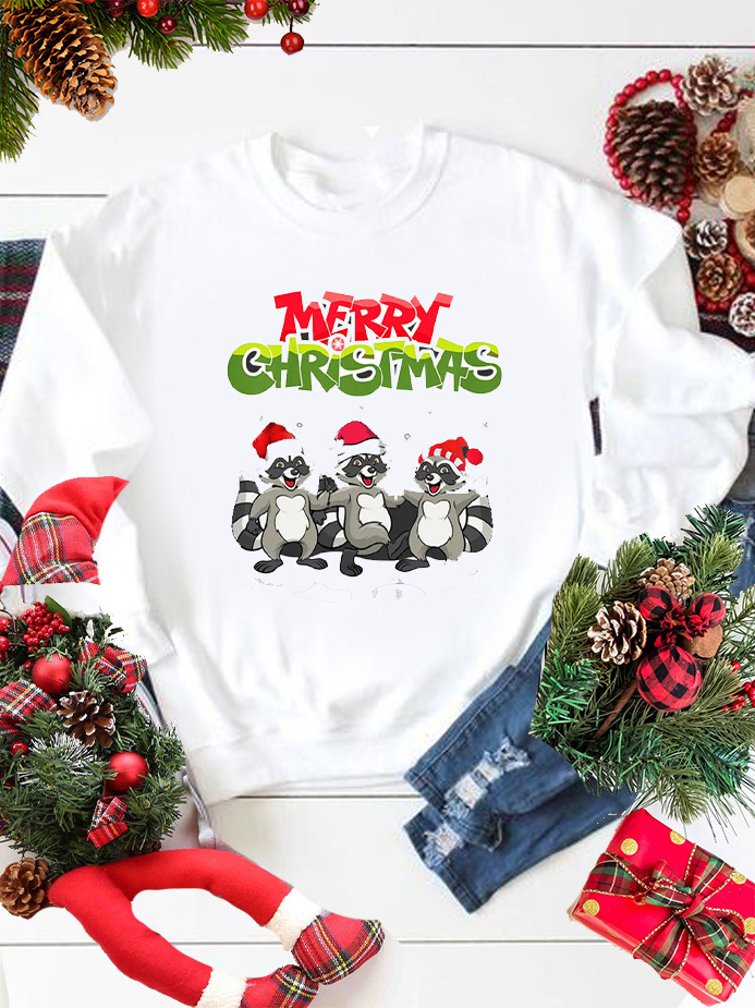 

Свитшот Love&Live Raccoons Christmas-2 LLP01378 134 см Белый