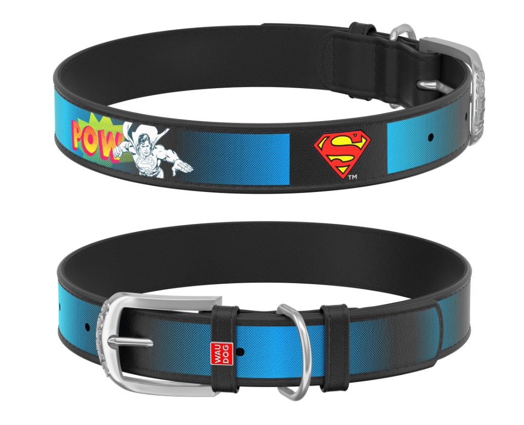 

Ошейник для собак с рисунком Супермен2 черный Design WAUDOG ш. 35 мм, дл. 46-60 см WAUDOG BGL-WD-4499