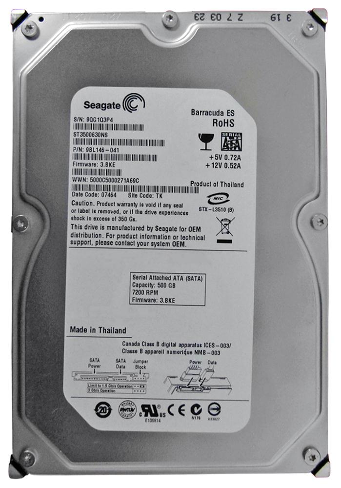 

Жесткий диск Seagate Desktop HDD 500ГБ 7200rpm 16МБ 3.5" SATA II (ST3500630NS) Refurbished