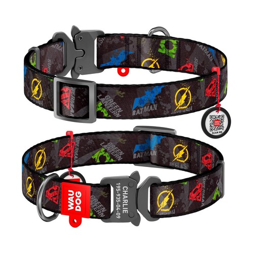 

Ошейник для собак с рисунком лига справедливости пряжка-фастекс WAUDOG Nylon ш. 20 мм, дл. 24-40 см WAUDOG BGL-WD-4899