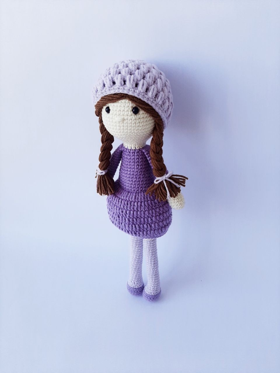 

Мягкая кукла с косичками ручной работы Crochet UA Софи 28 см