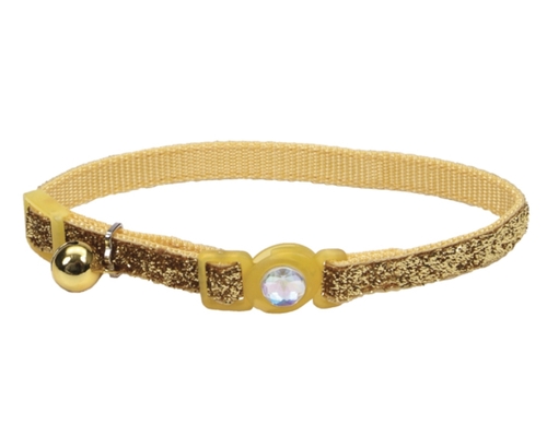 

Безопасный ошейник для котов золотистый Fashion Safe Cat дл. 20-30 см - ш. 1 см Coastal BGL-CS-562