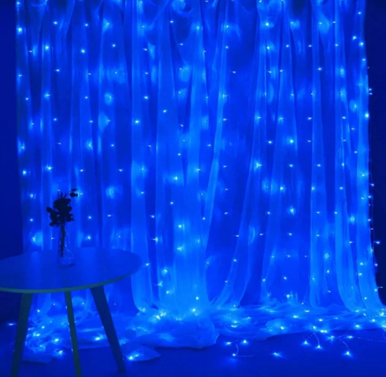 

Гирлянда светодиодная Водопад TOPA 3х2 м 300 Led Синий