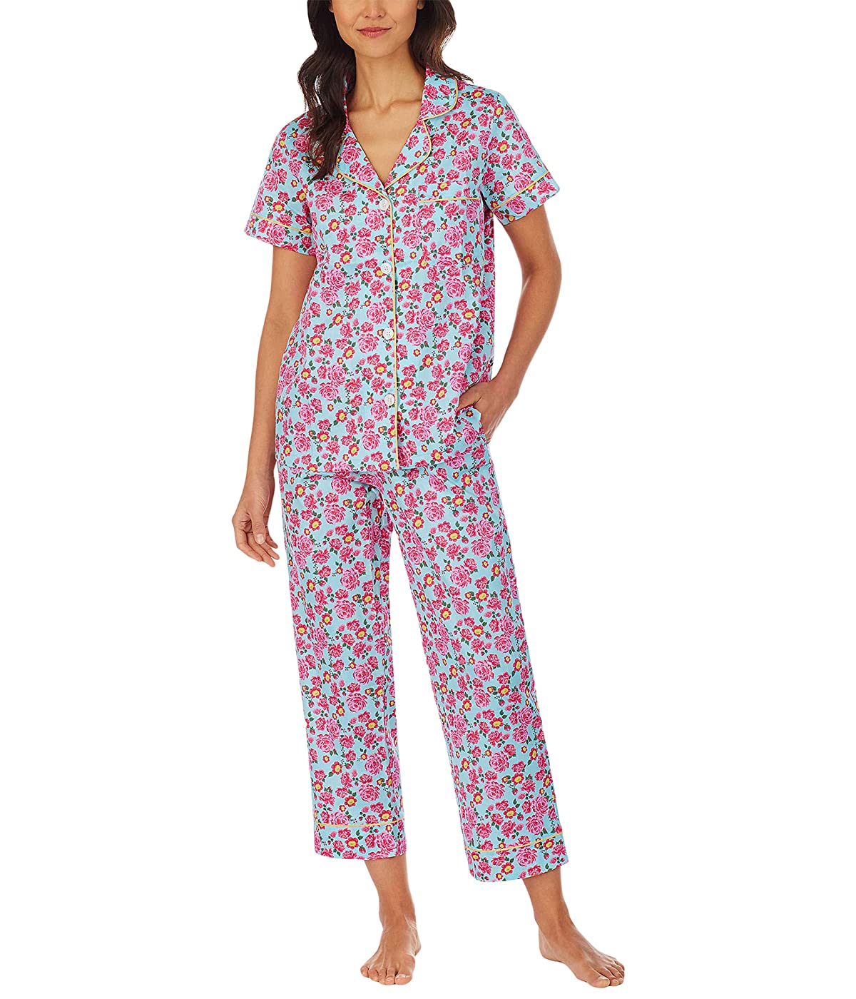 

Пижама BedHead Short Sleeve Cropped PJ Set (Woven Sateen) Rosa Bonita,  (44, Пижама BedHead Short Sleeve Cropped PJ Set (Woven Sateen) Rosa Bonita, S (44)