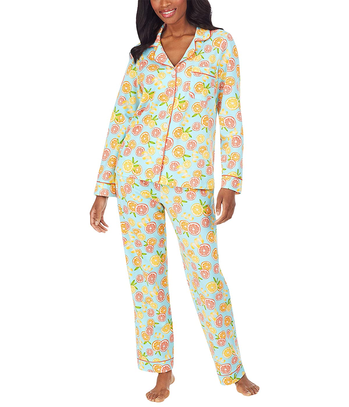 

Пижама BedHead Long Sleeve Classic Notch Collar Pajama Set (Cotton Spandex) Citrus Grove,  (42, Пижама BedHead Long Sleeve Classic Notch Collar Pajama Set (Cotton Spandex) Citrus Grove, XS (42)