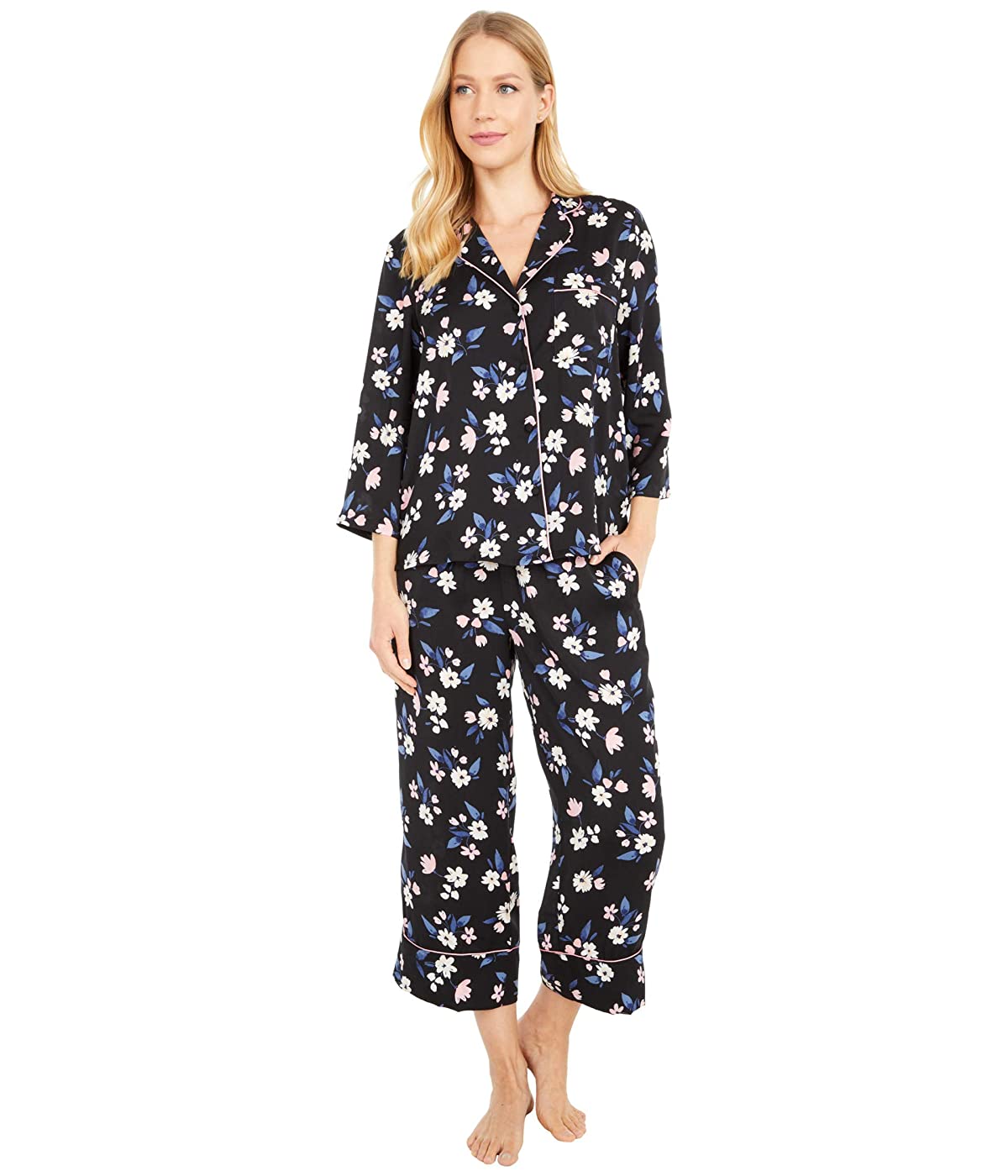 

Пижама Kate Spade Charmeuse Notch Collar Cropped PJ Set Bouquet,  (48, Пижама Kate Spade Charmeuse Notch Collar Cropped PJ Set Bouquet, L (48)