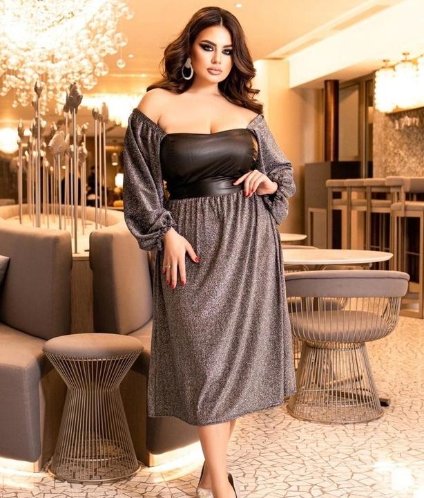 

Платье G&M k-87357 - Размер цвет черный/серый, Платье G&M k-87357 54-58 Размер цвет черный/серый