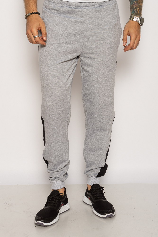 

Брюки спортивные с лампасами 85F451 (Серый меланж) ToS XXL Размер цвет Серый меланж