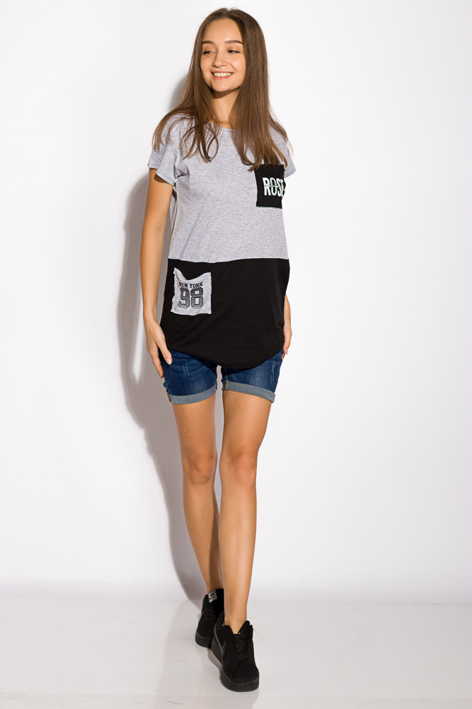 

Футболка женская контрастная 317F074 (Светло-серый) ToS  Размер цвет Светло-серый, Футболка женская контрастная 317F074 (Светло-серый) ToS L Размер цвет Светло-серый