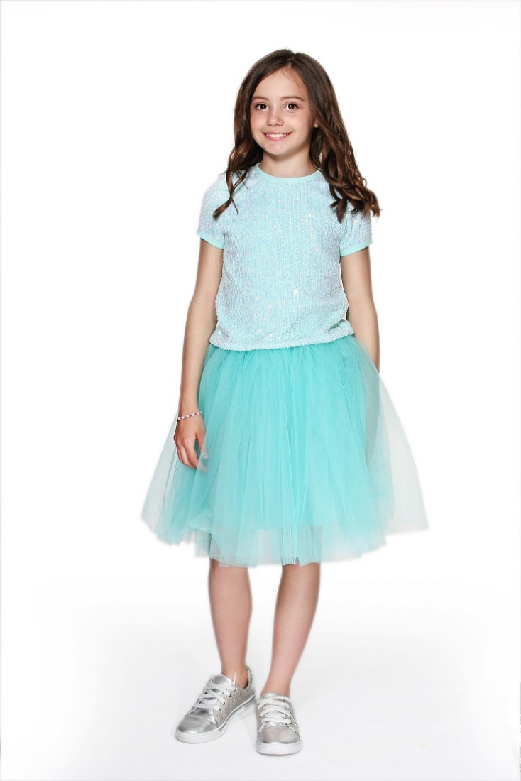 

Топ для девочек Lukas Kids с пайетками 122 м'ятний(8151м)