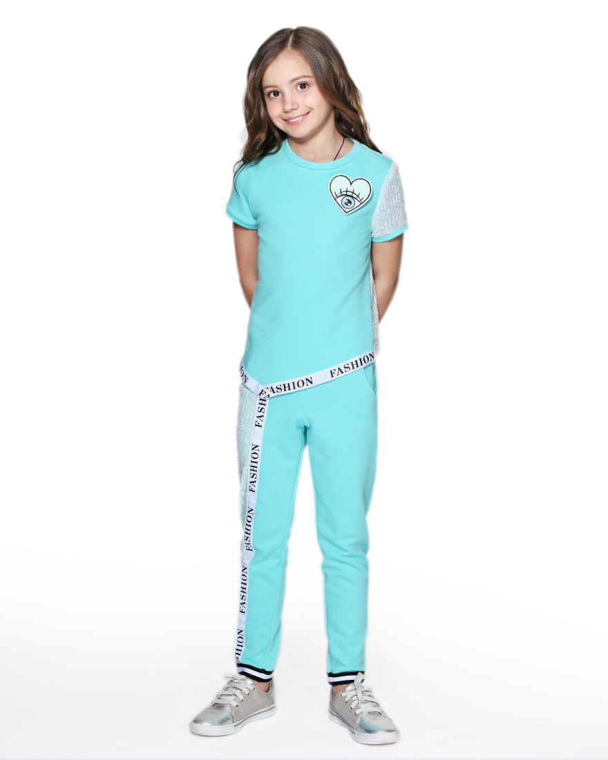 

Комплект для девочек Lukas Kids с пайетками 122 м'ятний(914950)