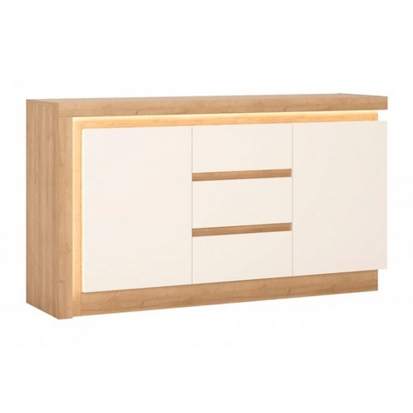 

Комод Ромео KOM 2D3S/1575*890*420 (двухдверный)из ДСП цвет Орех /Белый Gerbor Holding