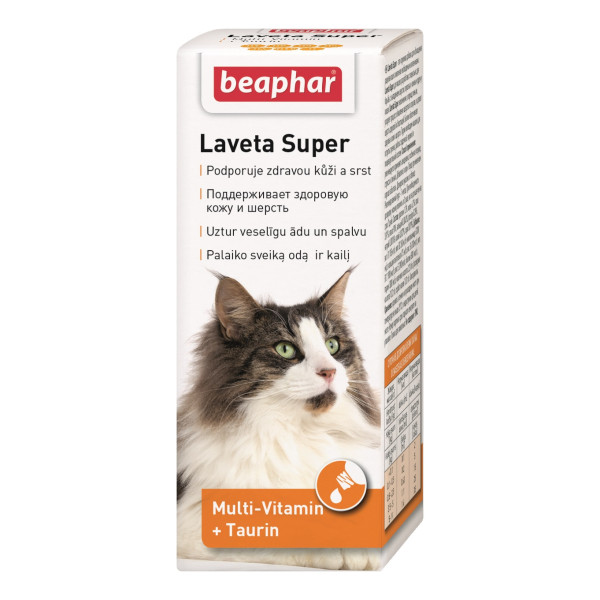 

BEAPHAR Laveta Super от линьки, для здоровой кожи и красивой блестящей шерсти кошек 50 мл