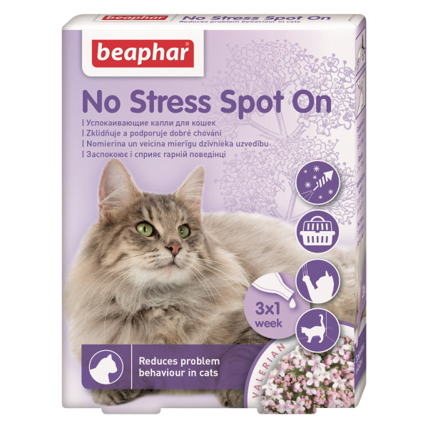 

BEAPHAR No Stress Spot On успокаивающие капли от стресса для кошек (3 пипетки)