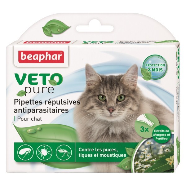 

BEAPHAR BIO Spot on натуральные противопаразитарные капли для кошек (3 пипетки)
