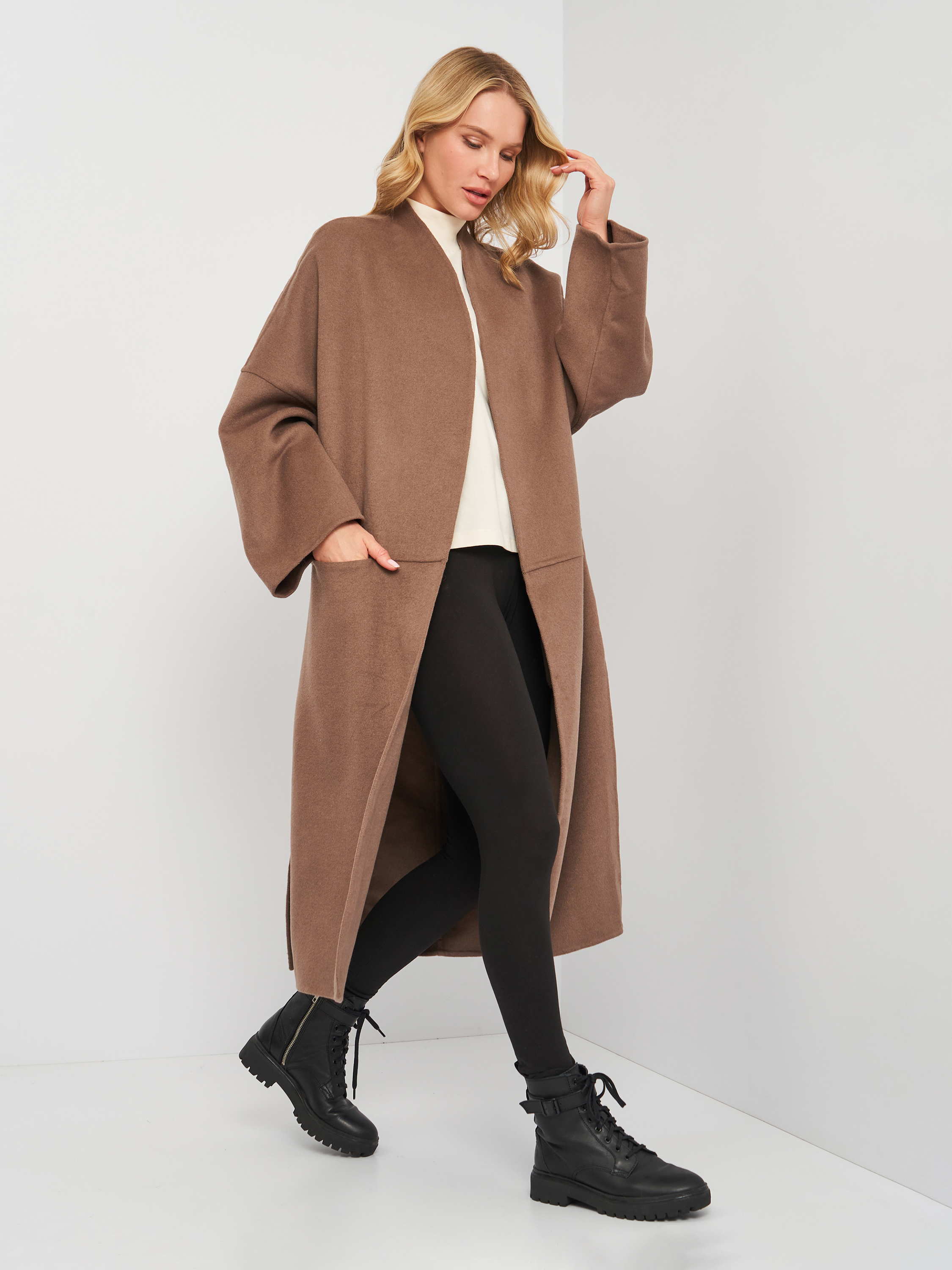 

Пальто H&M  серо бежевый 1908894762, Пальто H&M XL серо бежевый 1908894762