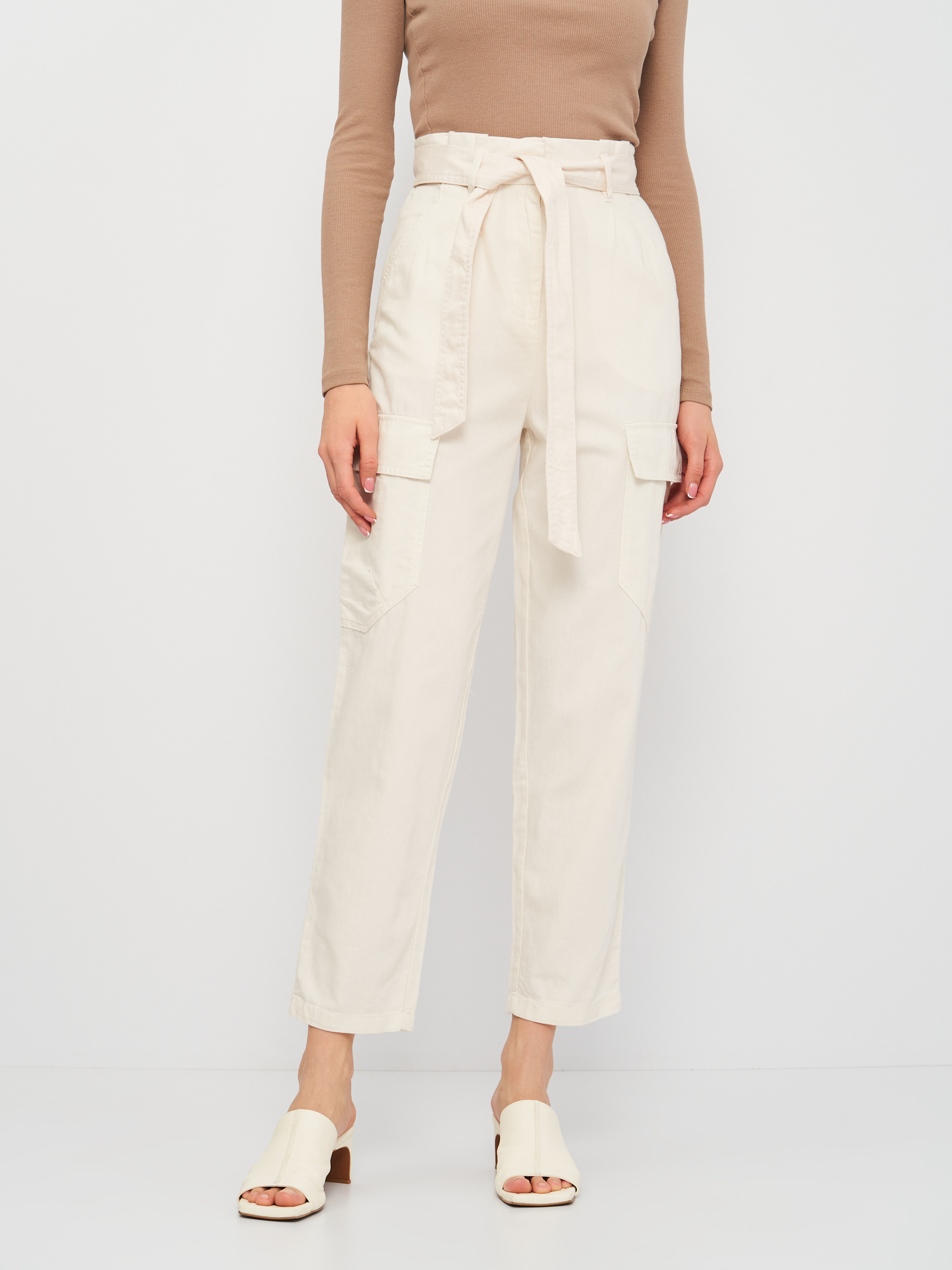 

Брюки H&M  молочный 710985314, Брюки H&M 36 молочный 710985314