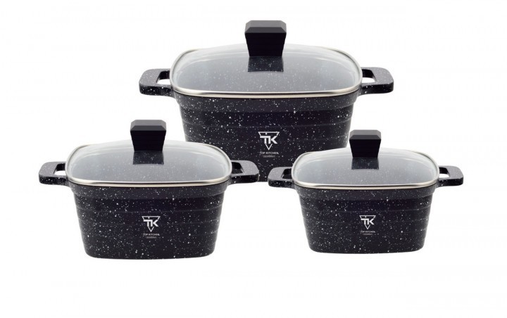 

Набор посуды Top Kitchen TK00024 6 предметов мраморное покрытие