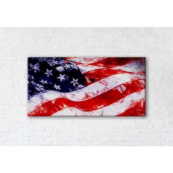 

Картина на холсте USA Flag 70x140см Franklin
