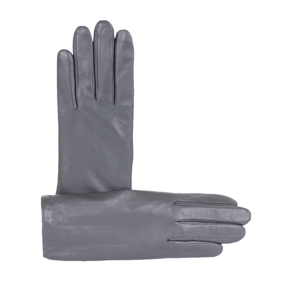 

Женские теплые матовые перчатки de esse из натуральной кожи D806-L-grey Размер 7