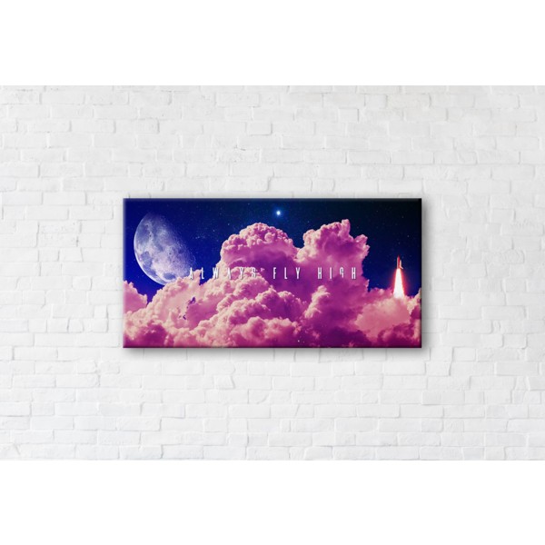 

Картина на холсте Always Fly High 70x140см Franklin