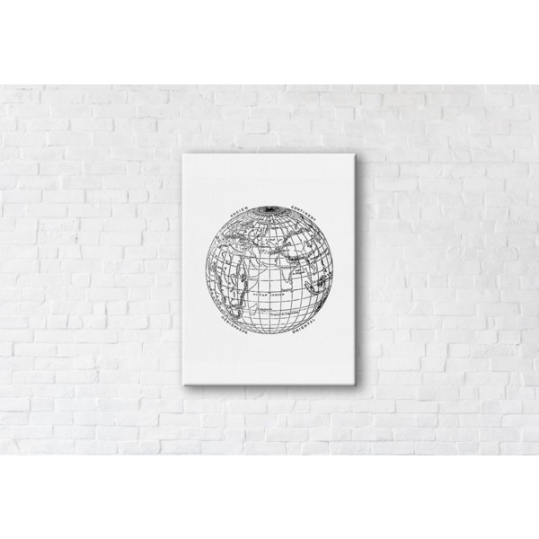 

Картина на холсте The Globe 90x120см Franklin