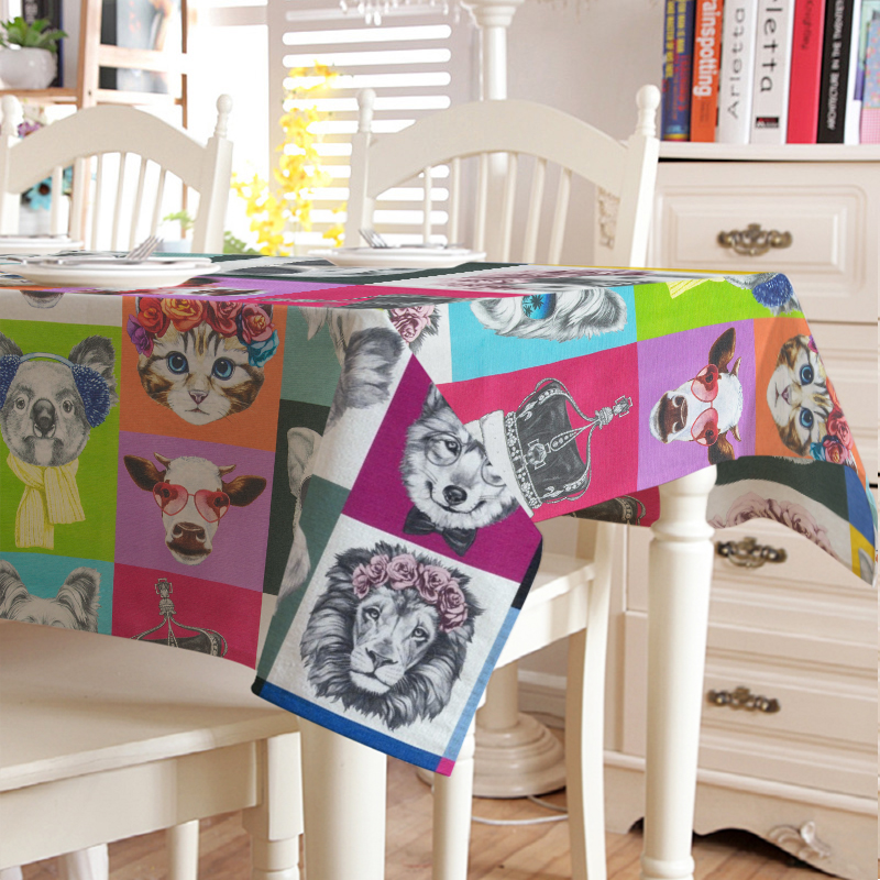 

Скатерть с акриловым покрытием Time Textile Animals Разноцветный TT142458 140x220