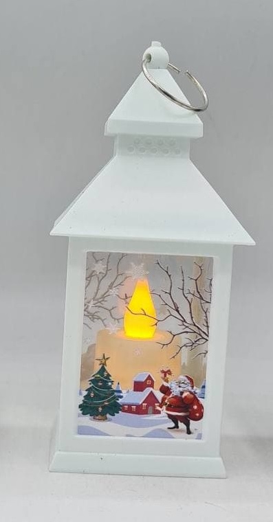 

LED новогодний декоративный светильник Дед Мороз Santa 13 см высота Белый (327801)