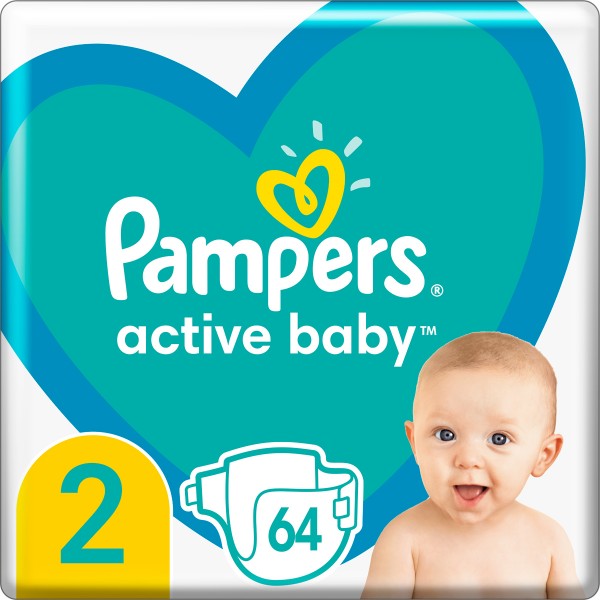 

Подгузники Pampers Active Baby 2 (4-8 кг), 64 шт