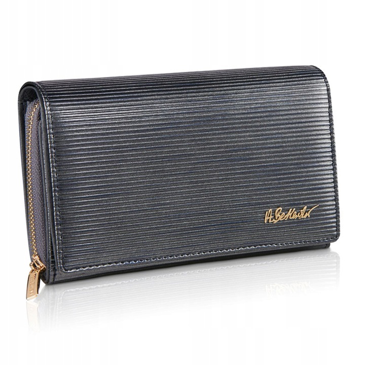 

Женский лакированный Betlewski Premium кошелёк с защитой RFID 16 х 10.5 х 4 см (BPD-PA-513) серый