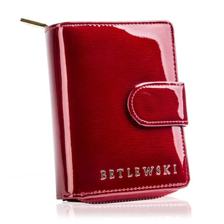 

Женский лакированный Betlewski Premium кошелёк с защитой RFID 13 х 10 х 4 см (ZBPD-BS-937) красный