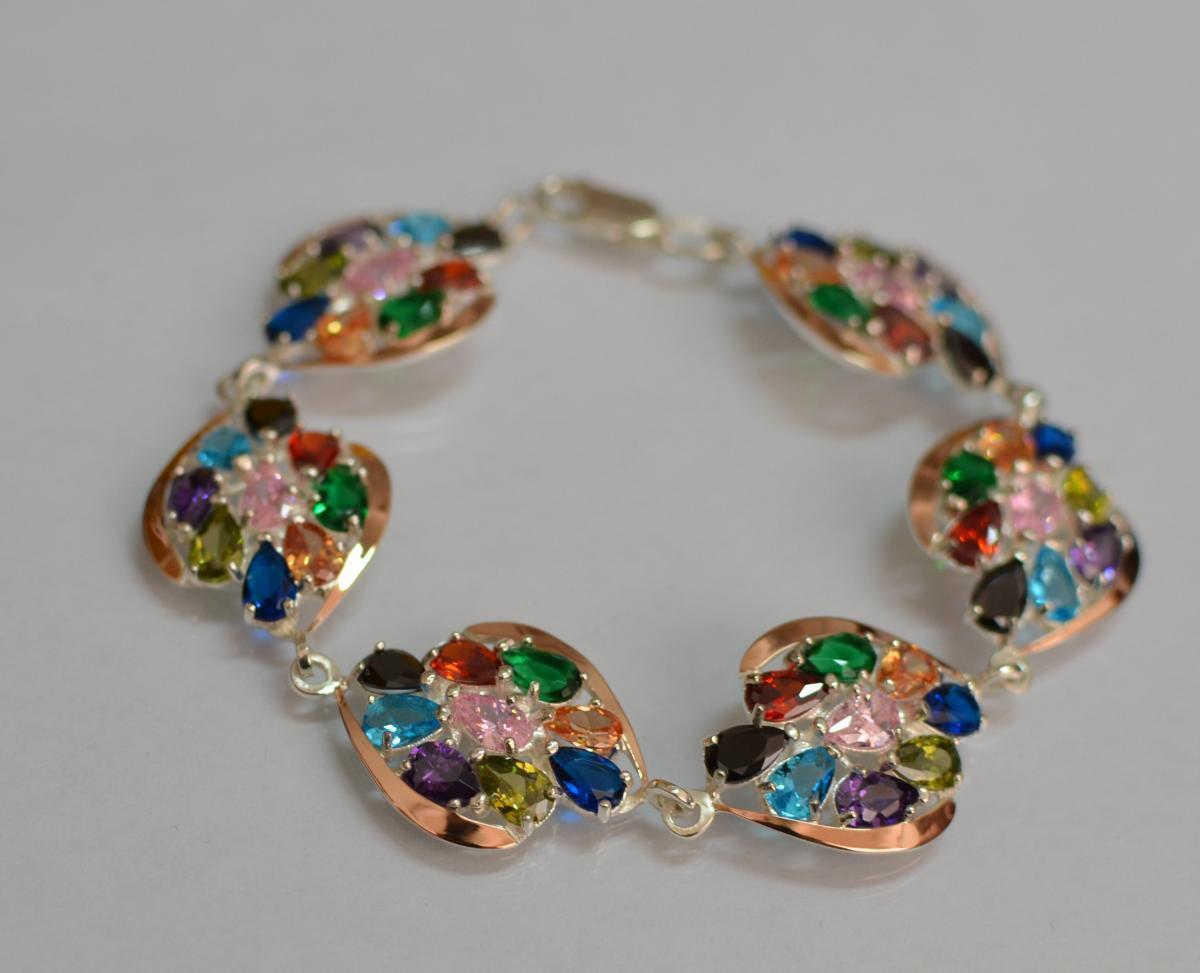 

Серебряный браслет с золотом Silver Style Бр23