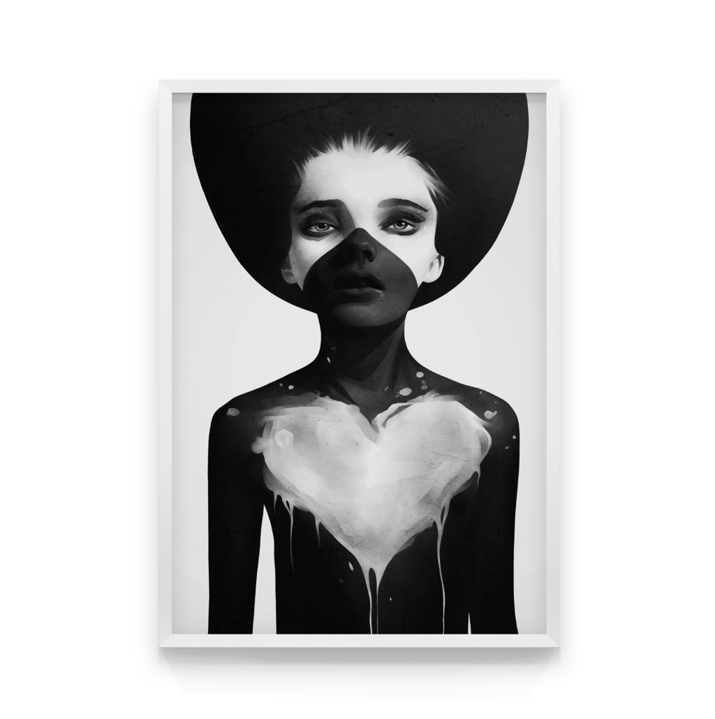 

Постер в рамке WHITE HEART 40x50 см