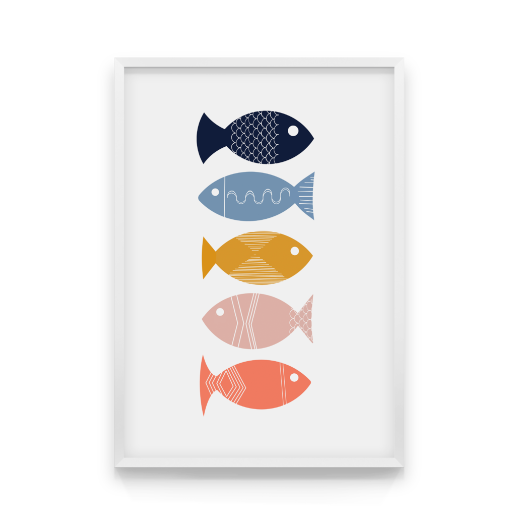 

Постер в рамке FISHES 50x70 см