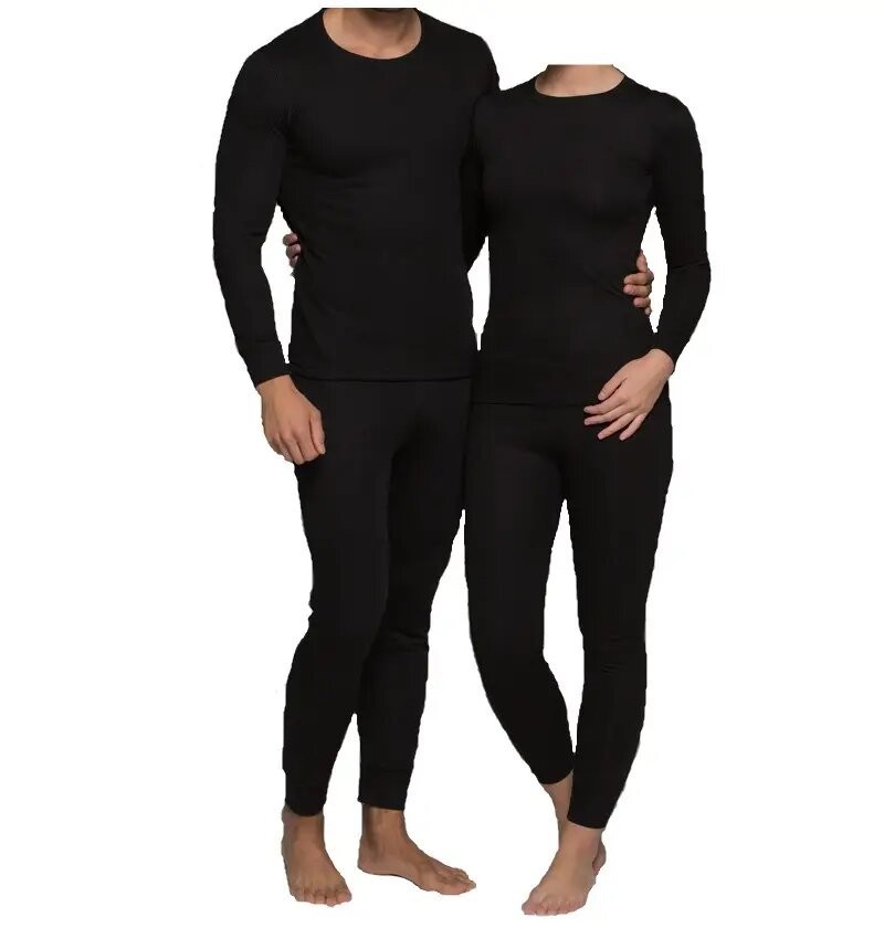 

Термобелье комплект кофта и кальсоны мужское женское унисекс зимнее демисезонное Superior Unisex 52 (XL) +5-20°С Черный