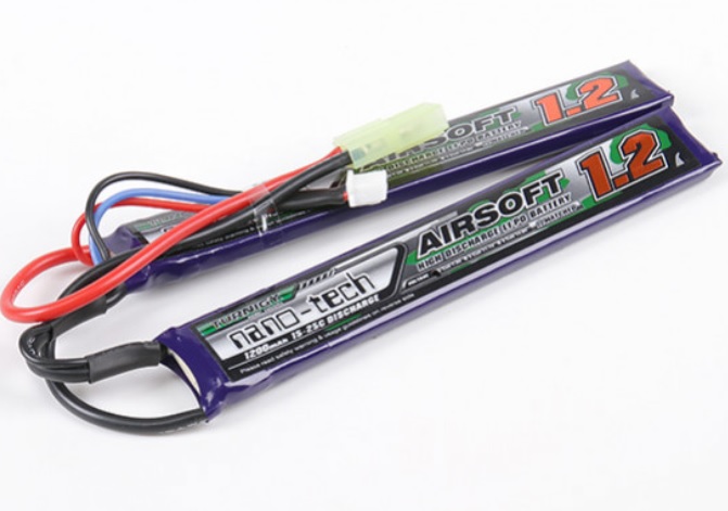 

Аккумулятор LiPo 2S 7.4V 1200mAh 15-25C mini tamiya нунчаки Turnigy nano-tech для страйкбола