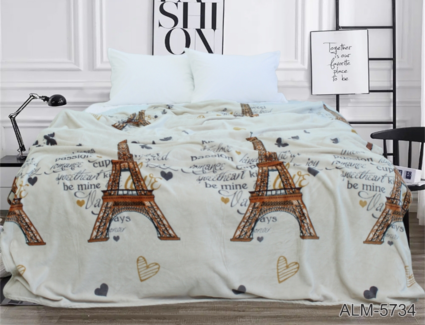 

Плед Tag Tekstil Евро 200*220 см Велсофт микрофибра арт.3942_alm5734