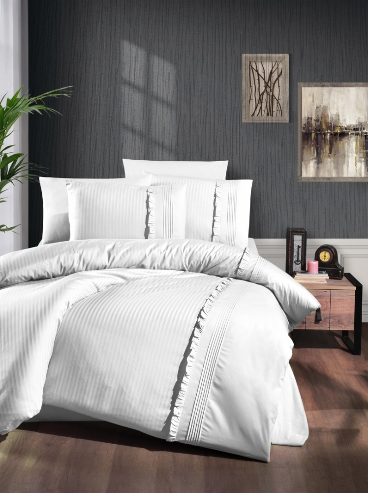

Комплект постельного белья First Choice Ranforce Deluxe Евро ранфорс арт.2028_sweetness_white