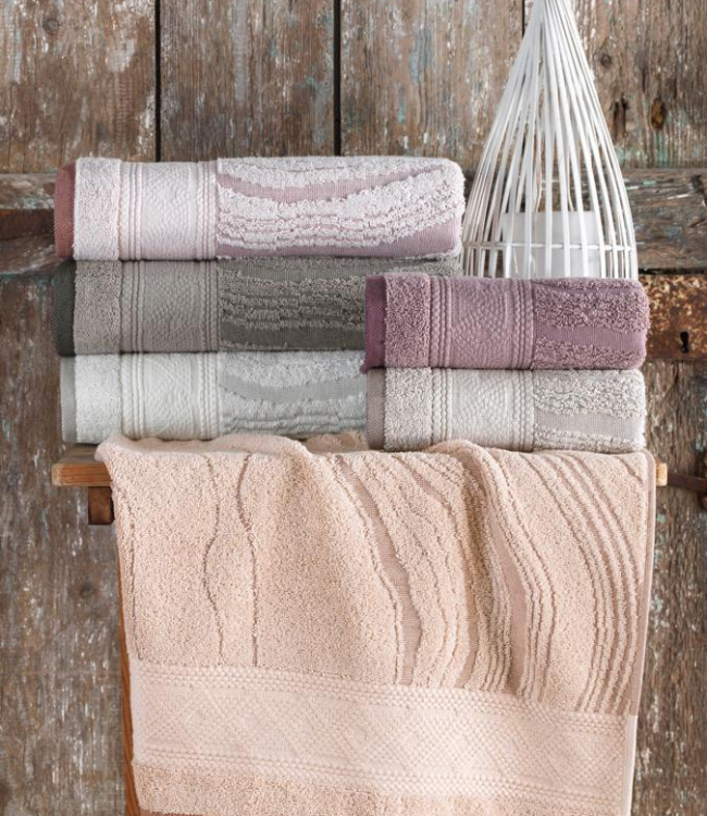 

Набор полотенец для тела Sikel Laminant 70*140см махровые жаккардовые банные 6шт арт.ts-02705