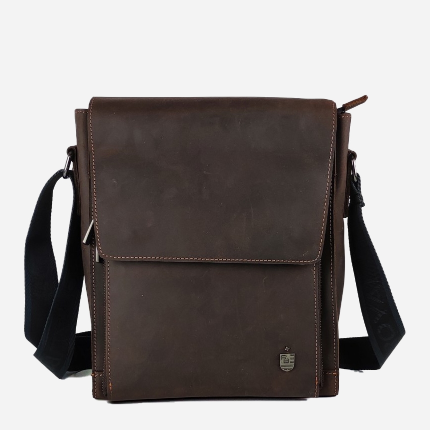 

Мужская сумка кожаная RoyalBag RB-V-JD4-7055C Коричневая