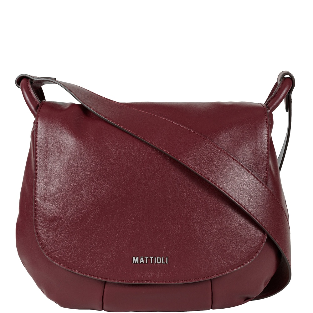 

Сумка женская из натуральной итальянской кожи Mattioli 074-20C бордового цвета